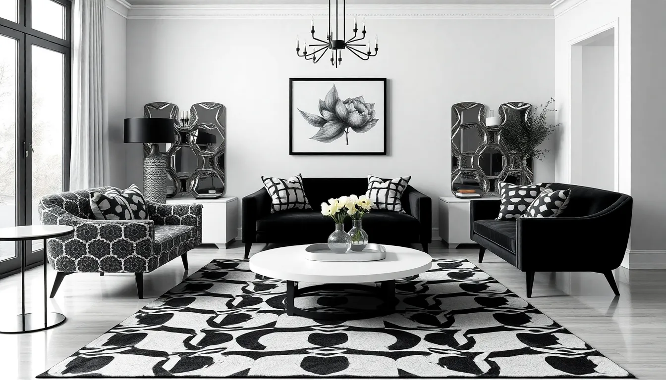 25 Stunning Black and White Living Room Ideas That'll Transform Your Space 4 25 Stunning Black and White Living Room Ideas That'll Transform Your Space 3