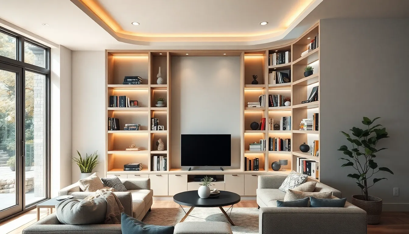 25 Stunning Built-In Bookcase Ideas for Living Room That'll Transform Your Space 4 25 Stunning Built-In Bookcase Ideas for Living Room That'll Transform Your Space 3