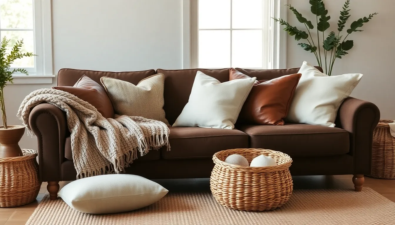 27 Stunning Dark Brown Couch Living Room Ideas That'll Transform Your Space 4 27 Stunning Dark Brown Couch Living Room Ideas That'll Transform Your Space 3