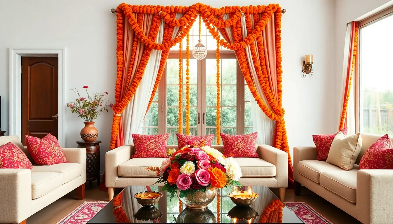 25 Stunning Diwali Decoration Ideas for Living Room (Traditional + Modern) 4 25 Stunning Diwali Decoration Ideas for Living Room (Traditional + Modern) 3