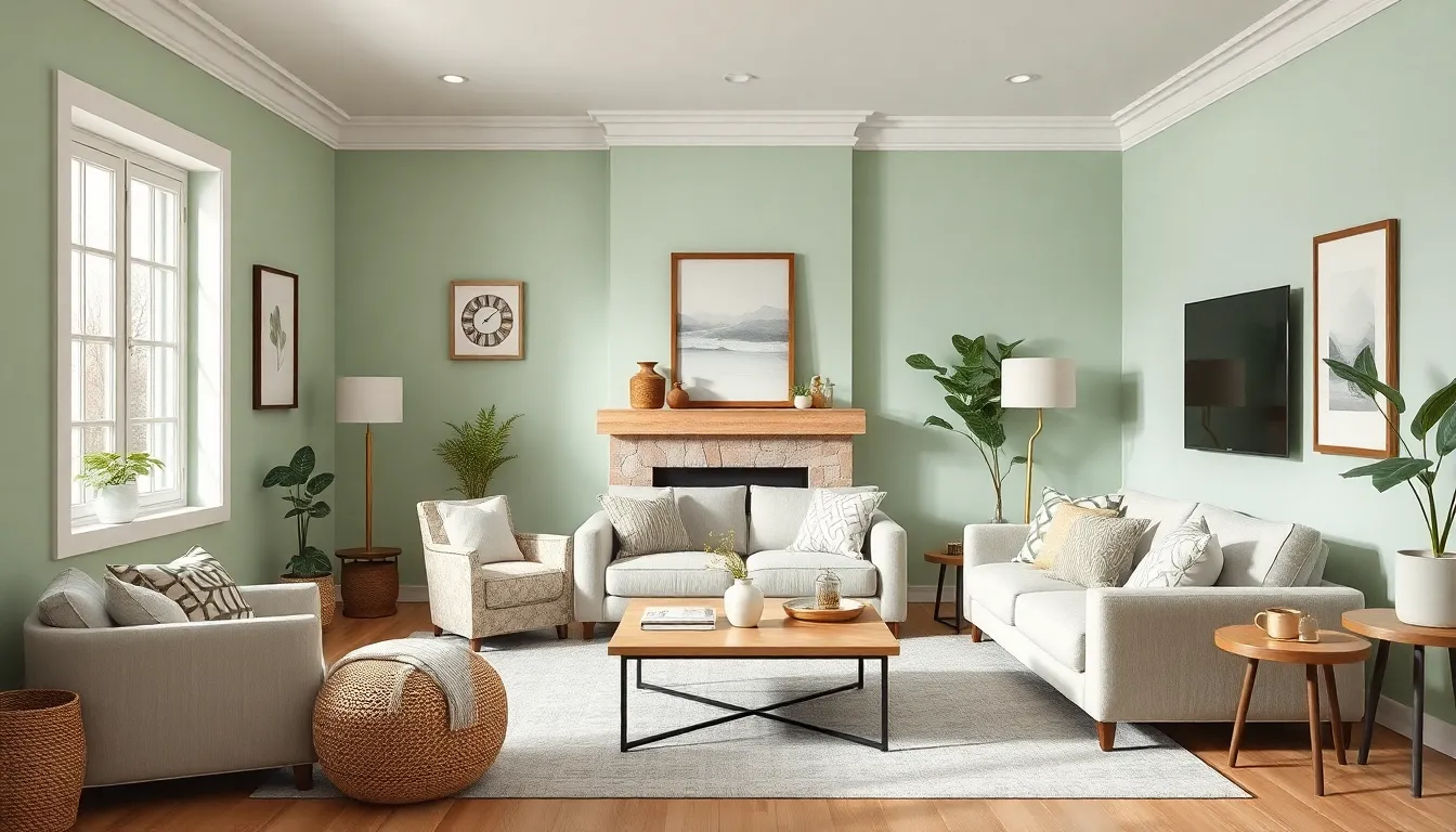 27 Stunning Green Paint Ideas for Living Room Walls That Transform Any Space 4 27 Stunning Green Paint Ideas for Living Room Walls That Transform Any Space 3