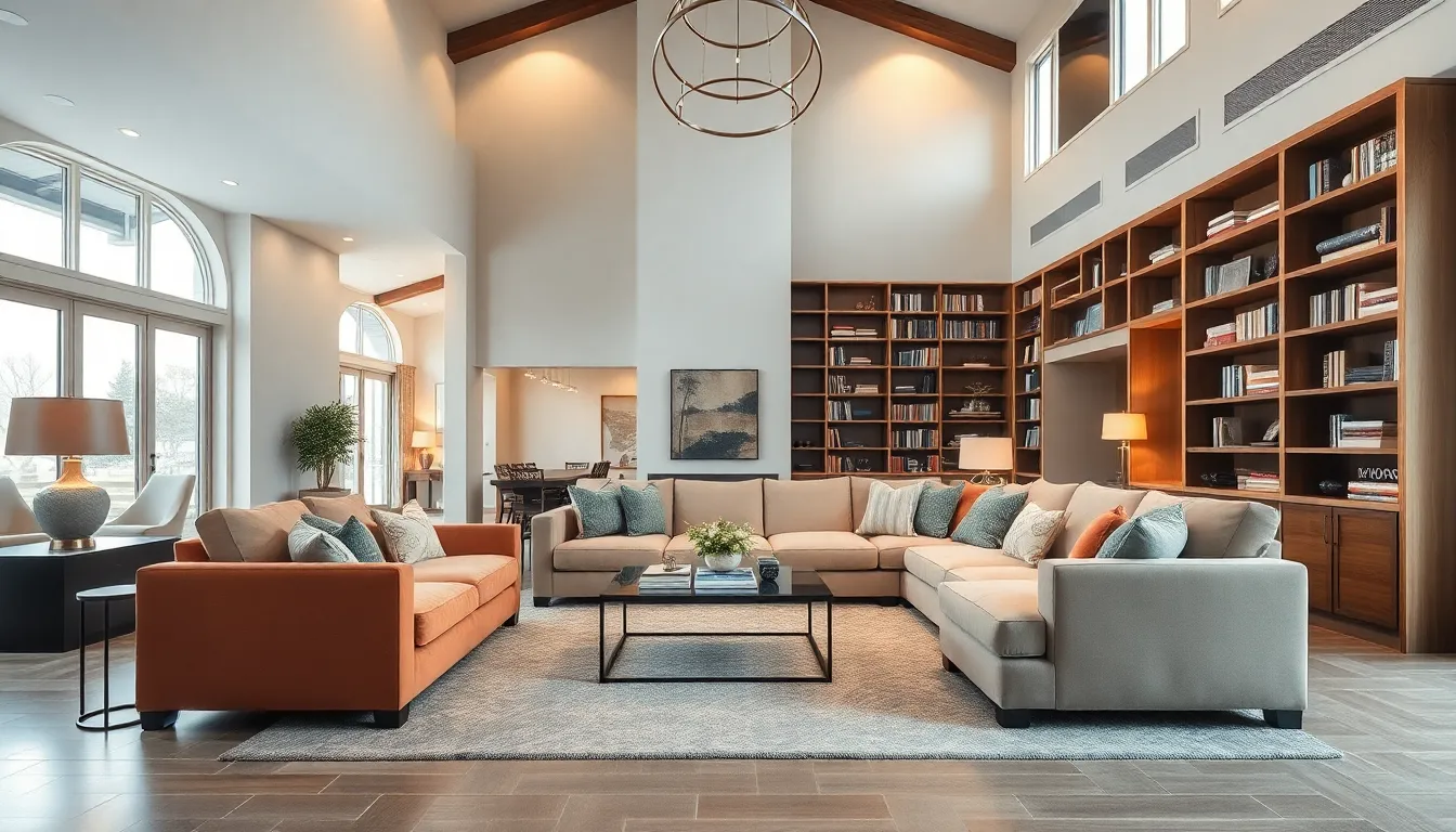 27 High Ceiling Living Room Ideas That'll Transform Your Space in 2025 4 27 High Ceiling Living Room Ideas That'll Transform Your Space in 2025 3