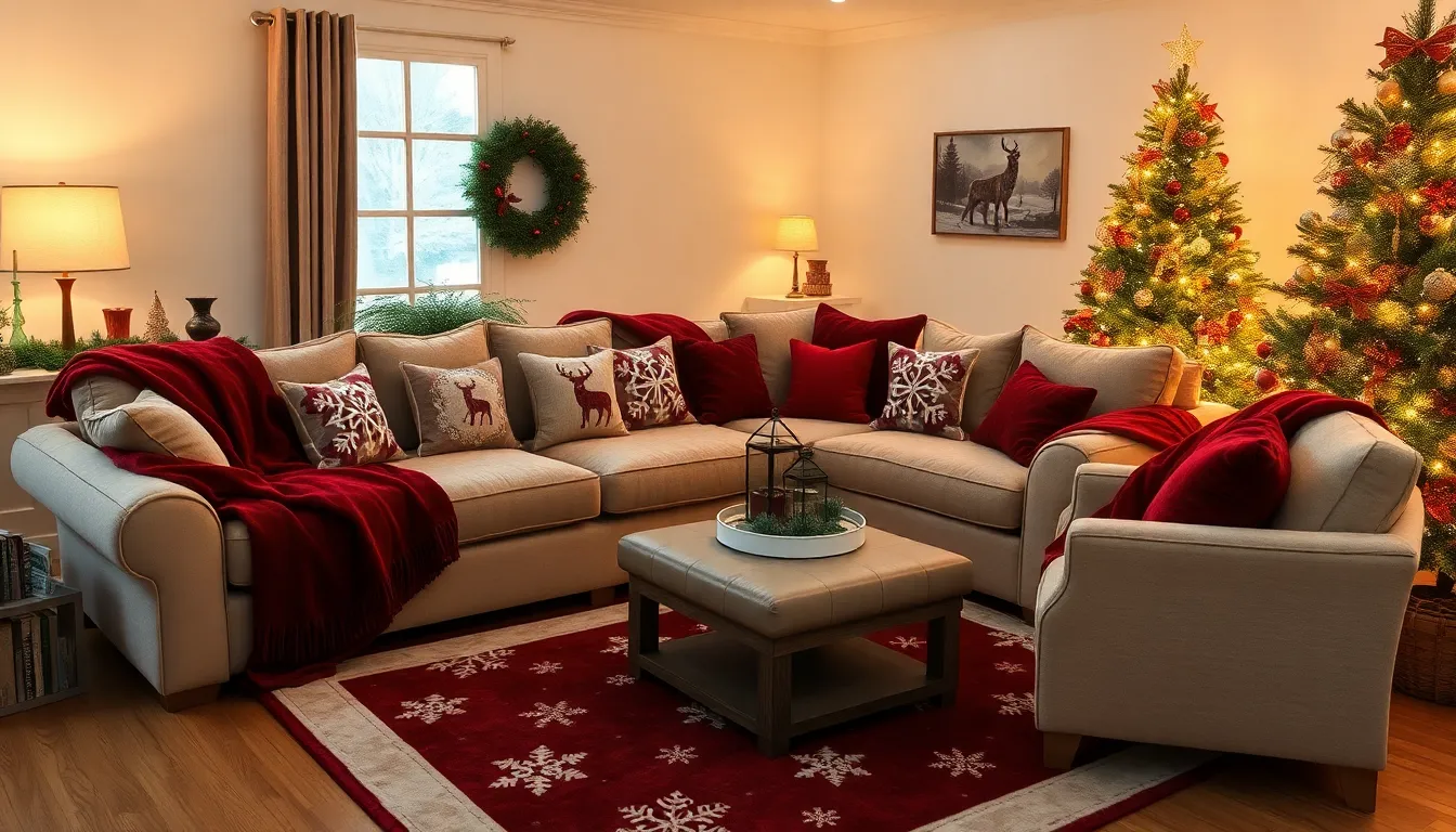 25 Stunning Christmas Living Room Decorating Ideas That'll Transform Your Space 4 25 Stunning Christmas Living Room Decorating Ideas That'll Transform Your Space 3