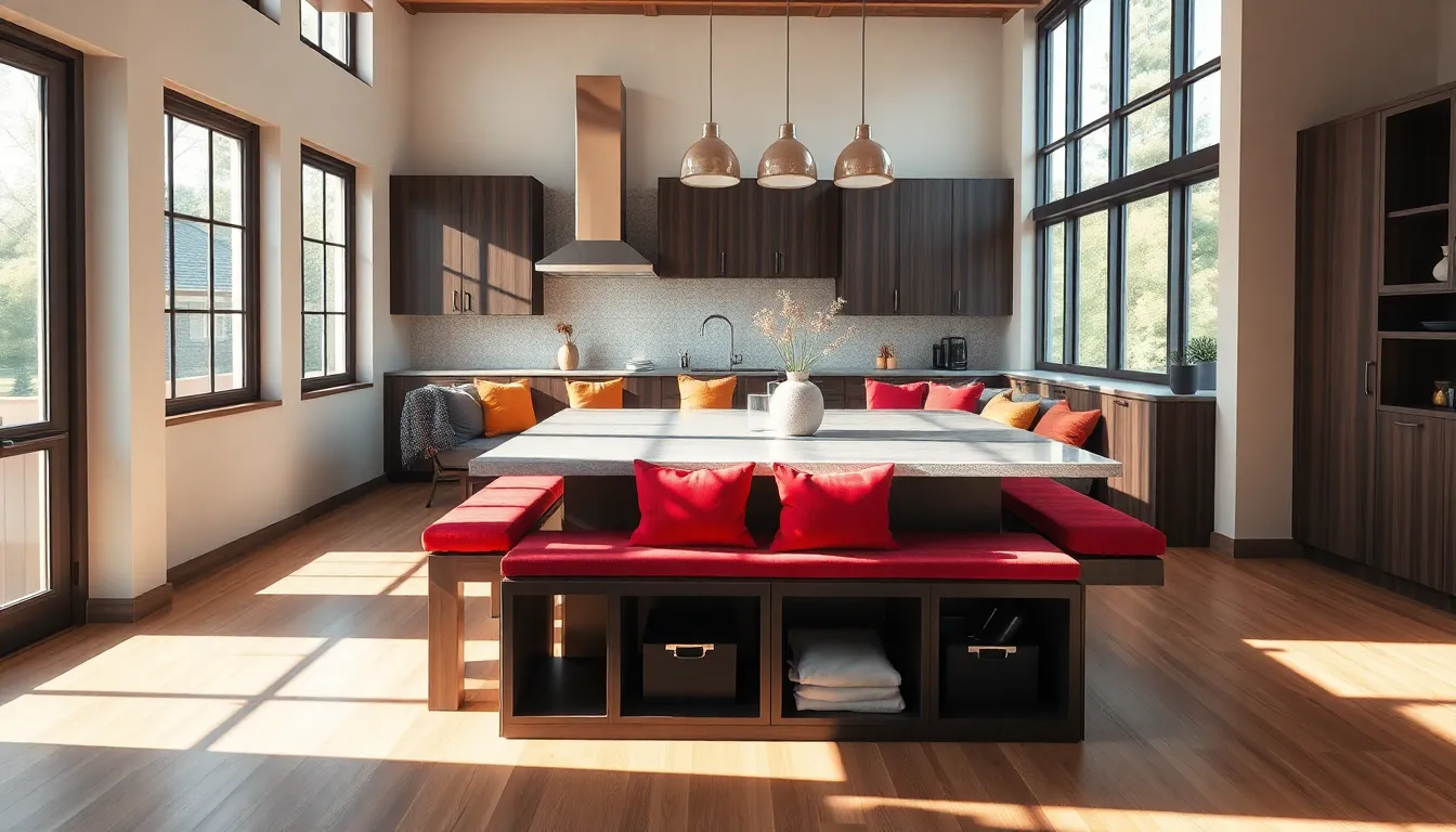 25 Living Room Bench Seating Ideas That Maximize Style and Space 4 25 Living Room Bench Seating Ideas That Maximize Style and Space 3