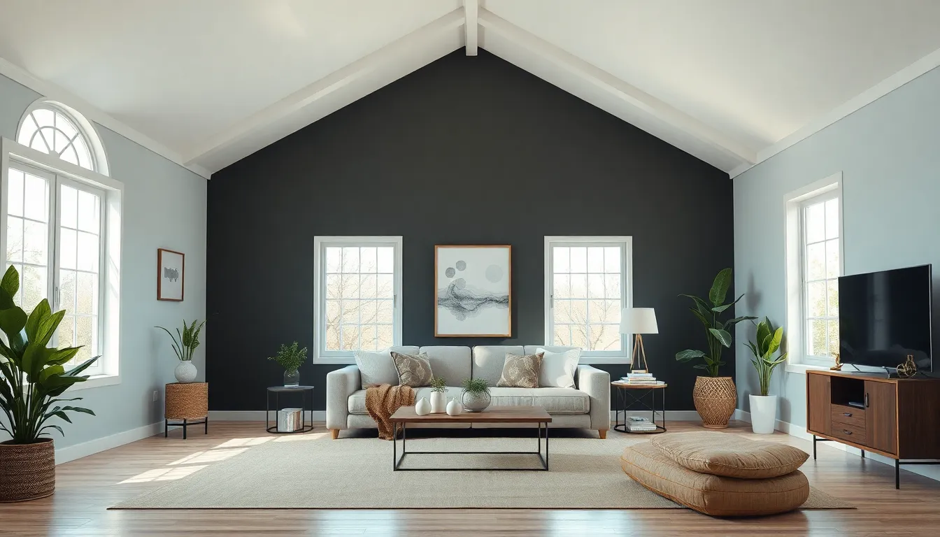15 Stunning Half Vaulted Ceiling Living Room Ideas That Maximize Space & Style 6 15 Stunning Half Vaulted Ceiling Living Room Ideas That Maximize Space & Style 5