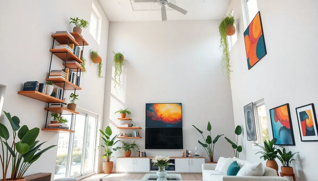 27 High Ceiling Living Room Ideas That'll Transform Your Space in 2025 6 27 High Ceiling Living Room Ideas That'll Transform Your Space in 2025 5