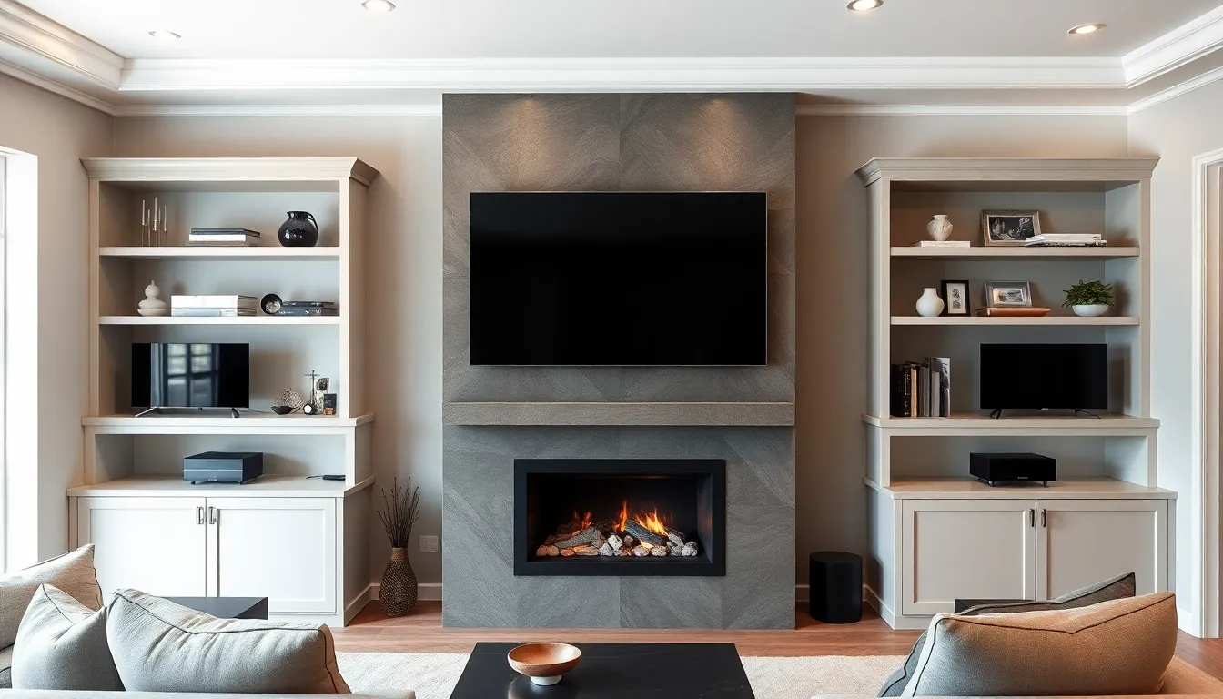 25 Stunning Ideas for Chimney Breast Living Room Design & Decor 5
