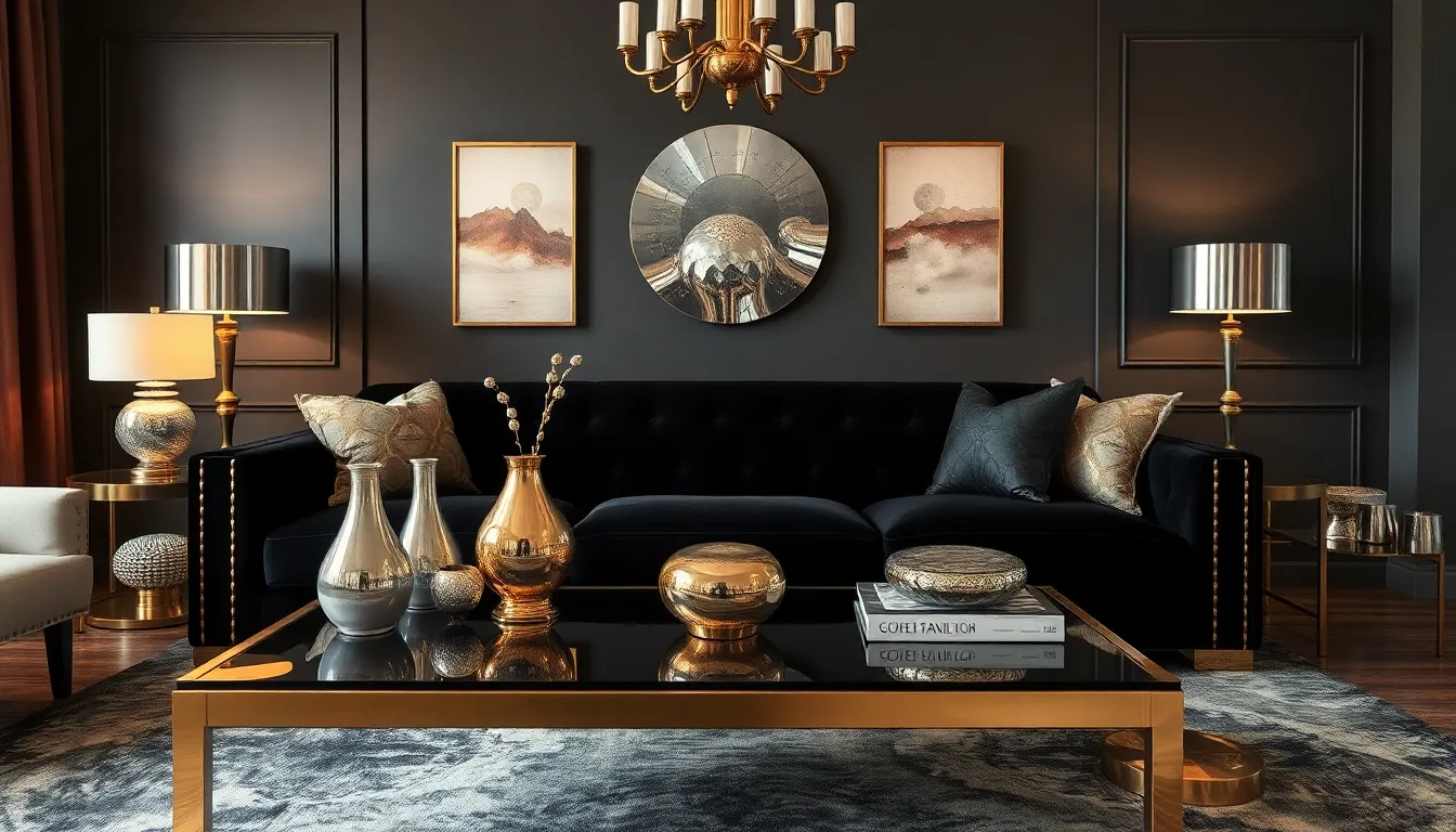 25 Stunning Ideas for Decorating Your Living Room with a Black Sofa 6 25 Stunning Ideas for Decorating Your Living Room with a Black Sofa 5