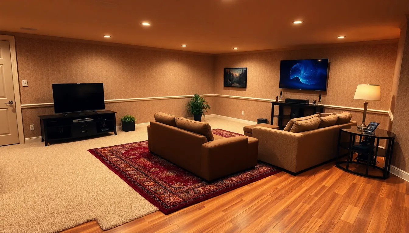 25 Basement TV Room Ideas That Transform Your Space Into the Ultimate Entertainment Hub 8 25 Basement TV Room Ideas That Transform Your Space Into the Ultimate Entertainment Hub 7