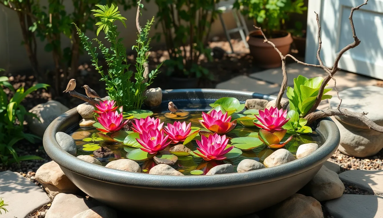 25 DIY Container Pond Ideas to Transform Your Backyard on Any Budget 8 25 DIY Container Pond Ideas to Transform Your Backyard on Any Budget 7