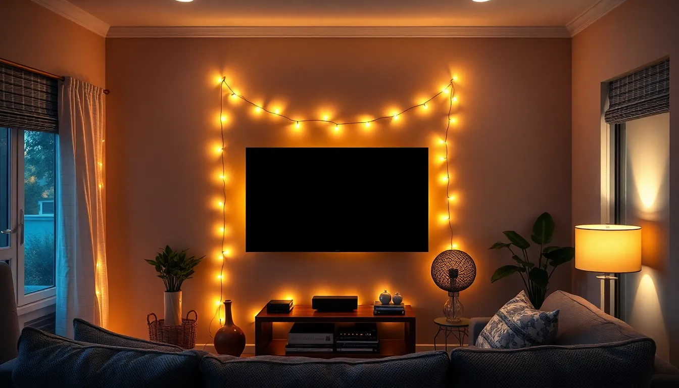 25 Magical Fairy Light Ideas for Living Room That'll Transform Your Space 8 25 Magical Fairy Light Ideas for Living Room That'll Transform Your Space 7