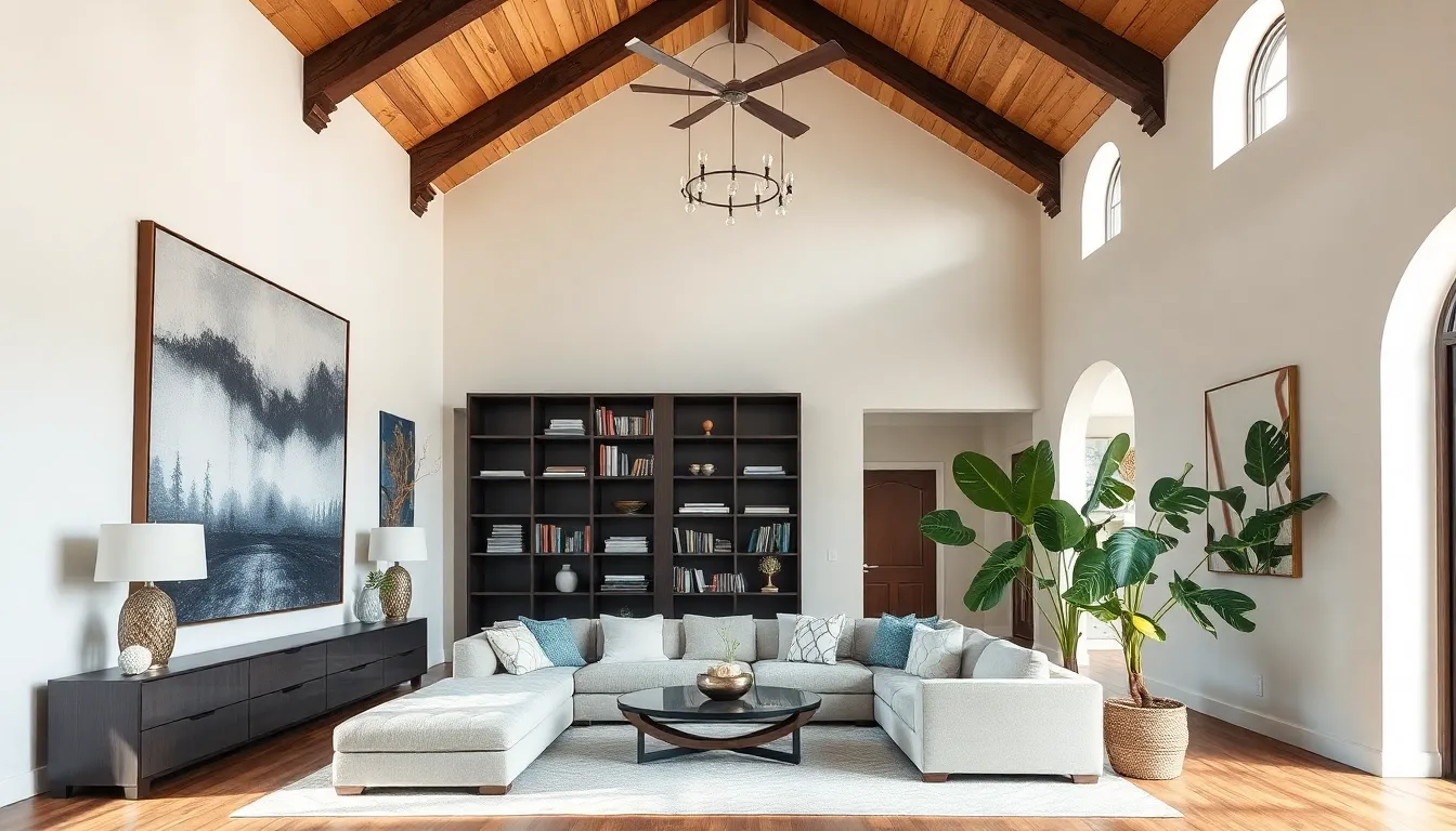 27 Stunning Ideas for Vaulted Ceiling Living Room Design That Actually Work 8 27 Stunning Ideas for Vaulted Ceiling Living Room Design That Actually Work 7