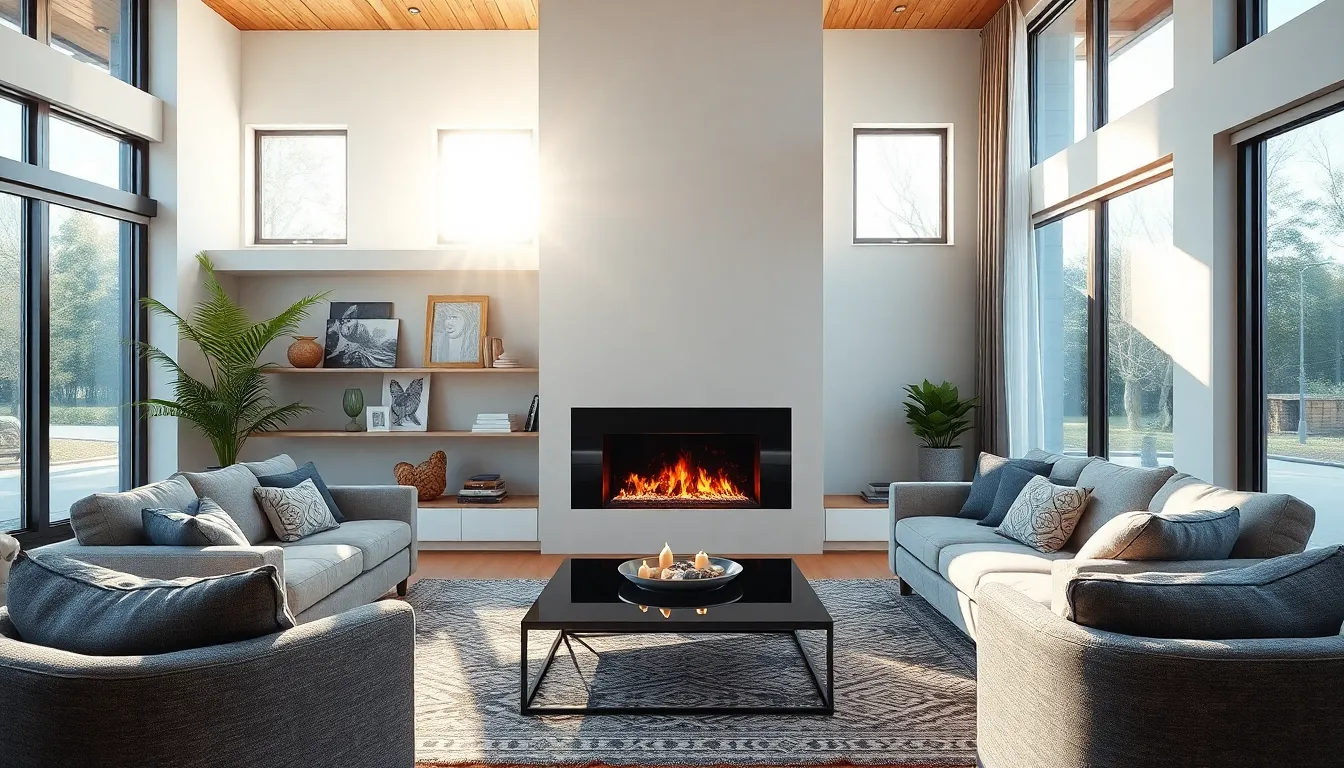 25 Stunning Living Room Electric Fireplace Ideas That'll Transform Your Space 7