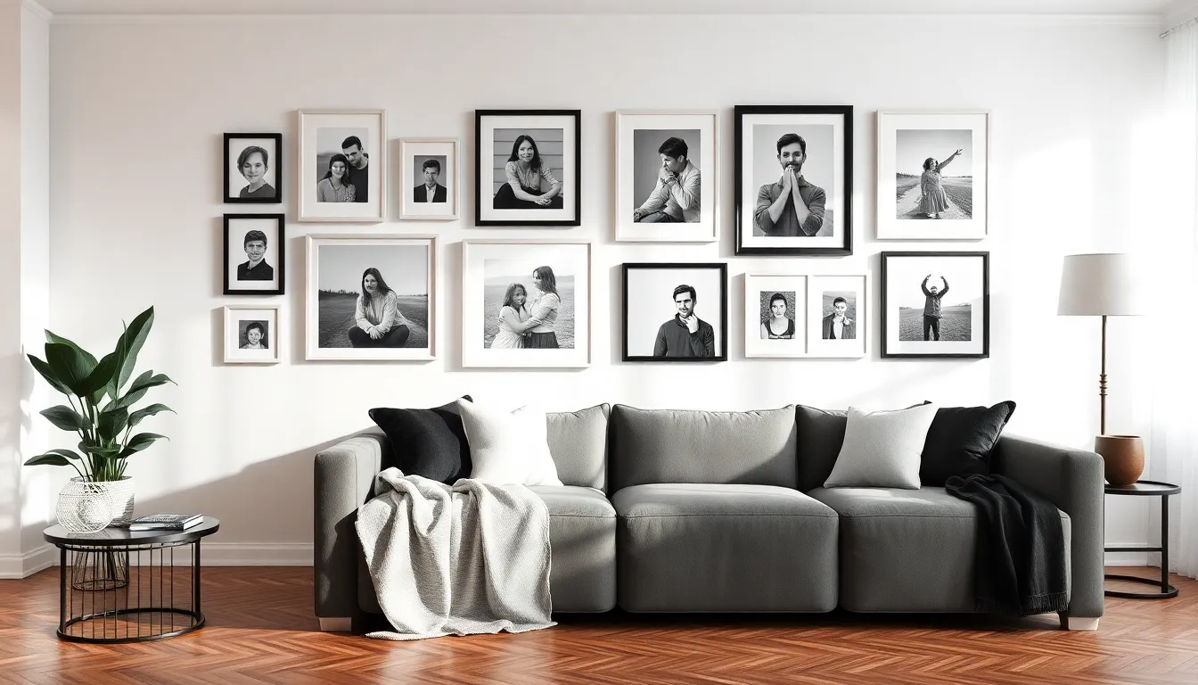 27 Family Picture Wall Ideas for Living Room That Transform Your Space 10 27 Family Picture Wall Ideas for Living Room That Transform Your Space 9