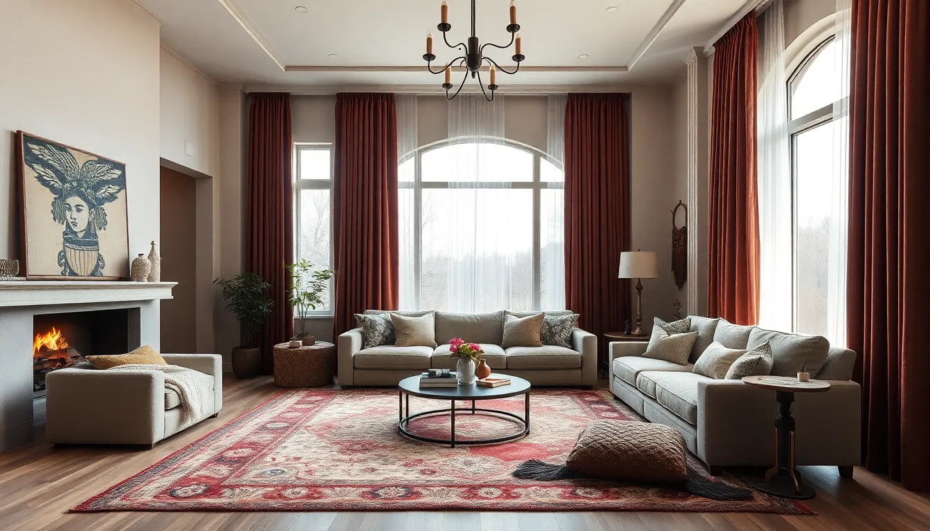 27 High Ceiling Living Room Ideas That'll Transform Your Space in 2025 10 27 High Ceiling Living Room Ideas That'll Transform Your Space in 2025 9
