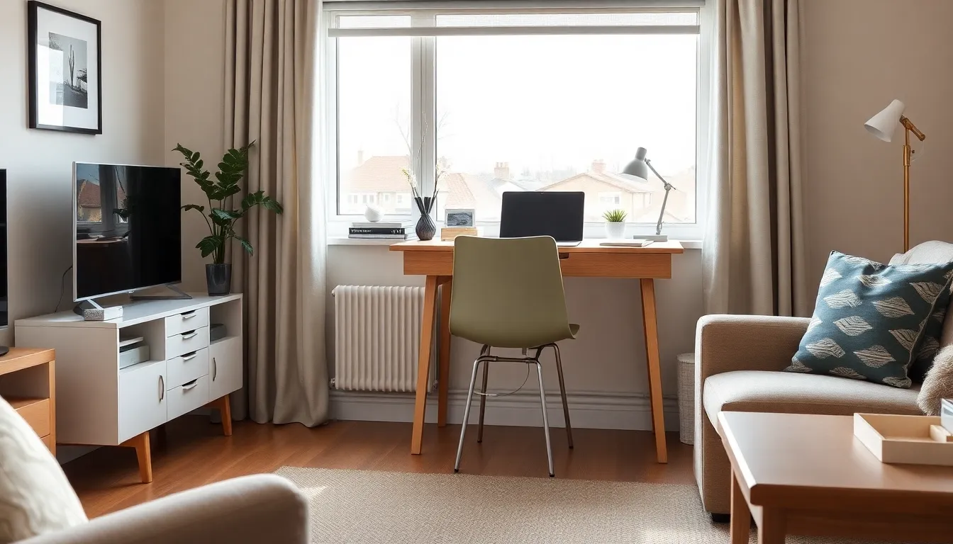 25 Genius Home Office in Living Room Ideas That Actually Work in Small Spaces 10 25 Genius Home Office in Living Room Ideas That Actually Work in Small Spaces 9