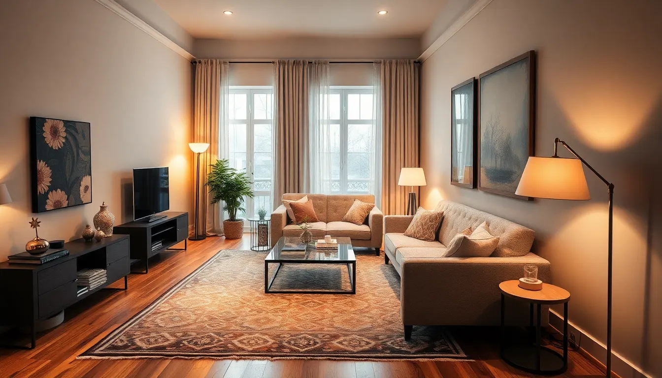 25 Brilliant Ideas for Narrow Living Room Spaces That Feel Twice as Wide 10 25 Brilliant Ideas for Narrow Living Room Spaces That Feel Twice as Wide 9