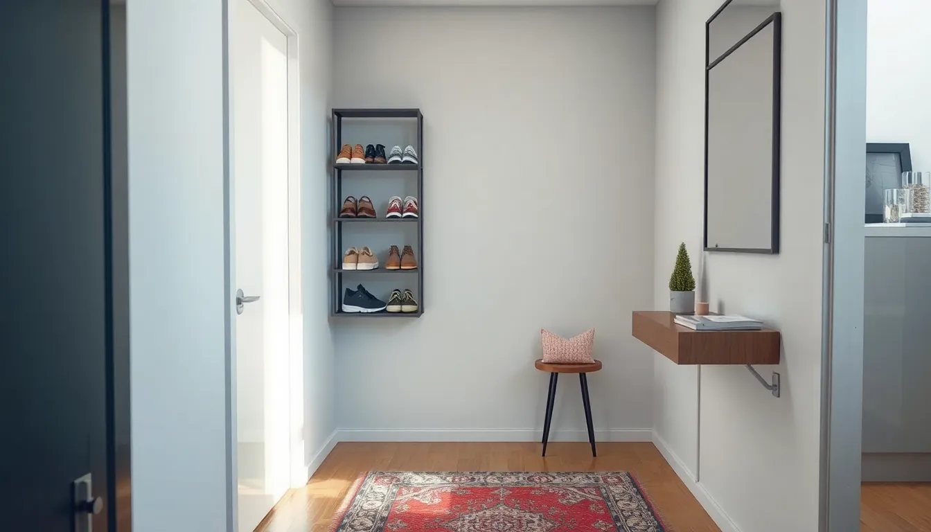 27 Genius Small Apartment Entryway Ideas That Maximize Every Inch of Space 10 27 Genius Small Apartment Entryway Ideas That Maximize Every Inch of Space 9