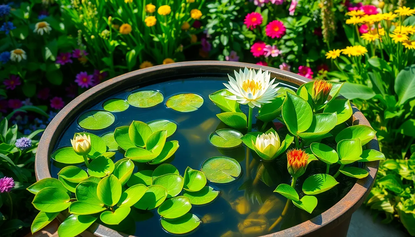 25 DIY Container Pond Ideas to Transform Your Backyard on Any Budget 12 25 DIY Container Pond Ideas to Transform Your Backyard on Any Budget 11