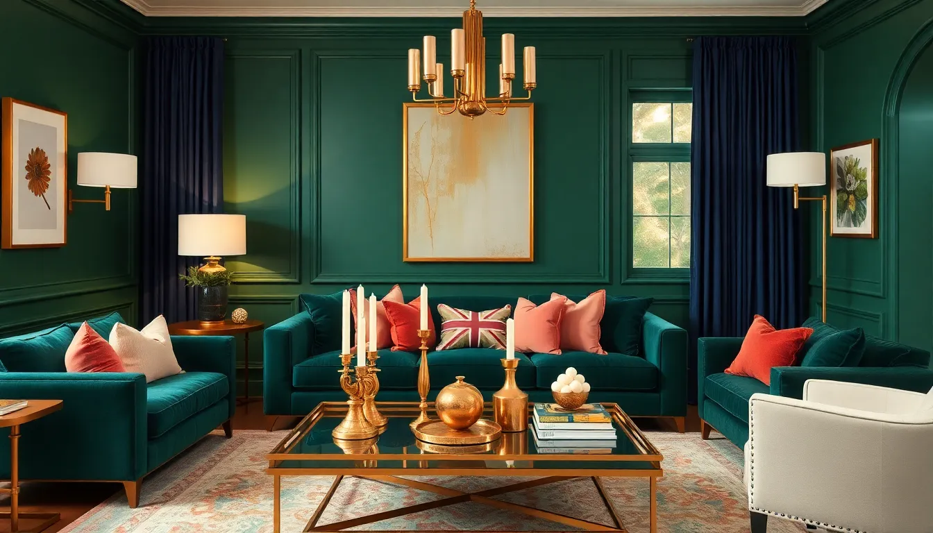 25 Stunning Emerald Green Living Room Ideas That Will Transform Your Space 11