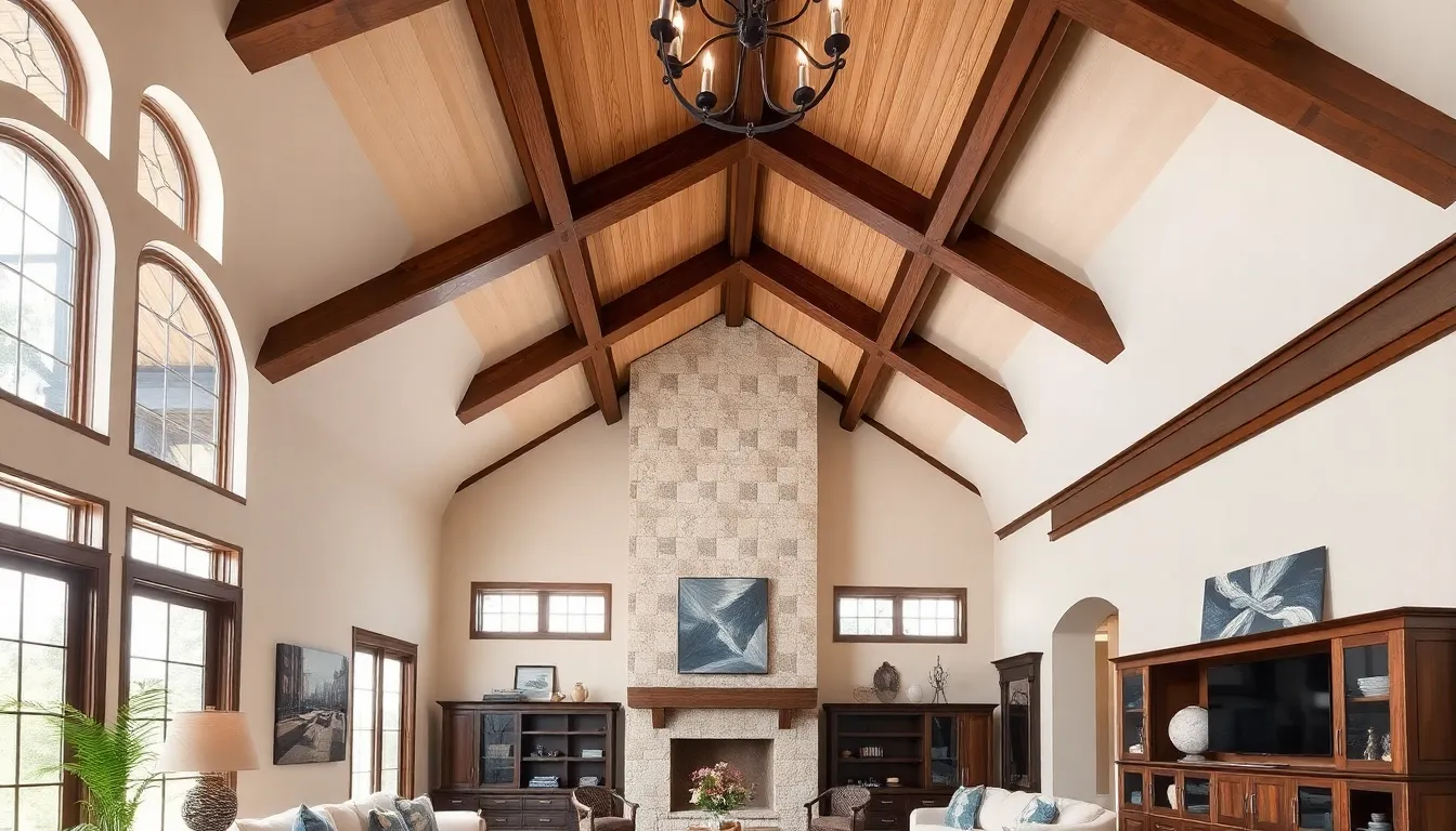 27 High Ceiling Living Room Ideas That'll Transform Your Space in 2025 12 27 High Ceiling Living Room Ideas That'll Transform Your Space in 2025 11