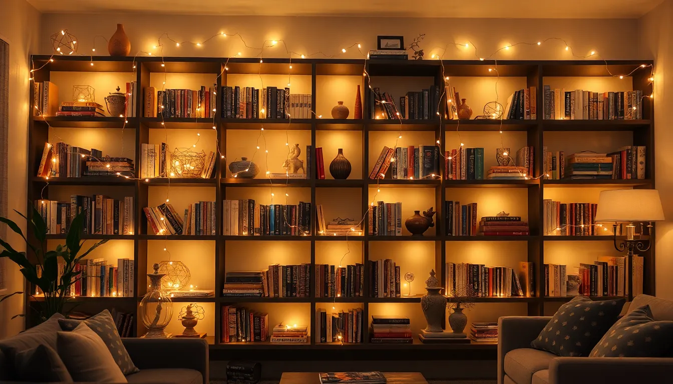 25 Magical Fairy Light Ideas for Living Room That'll Transform Your Space 12 25 Magical Fairy Light Ideas for Living Room That'll Transform Your Space 11