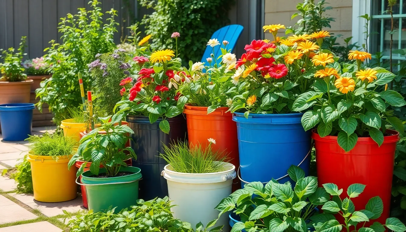 25 Creative Bucket Garden Ideas to Transform Any Small Space Into a Thriving Garden 13