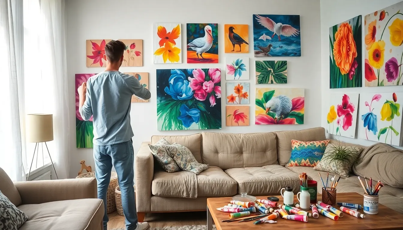 25 Canvas Painting Ideas for Living Room That'll Transform Your Space 14 25 Canvas Painting Ideas for Living Room That'll Transform Your Space 13