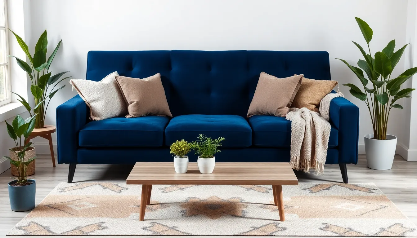25 Stunning Dark Blue Sofa Living Room Ideas That Transform Any Space 13