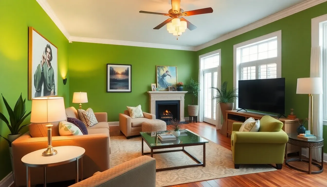 27 Stunning Green Paint Ideas for Living Room Walls That Transform Any Space 14 27 Stunning Green Paint Ideas for Living Room Walls That Transform Any Space 13