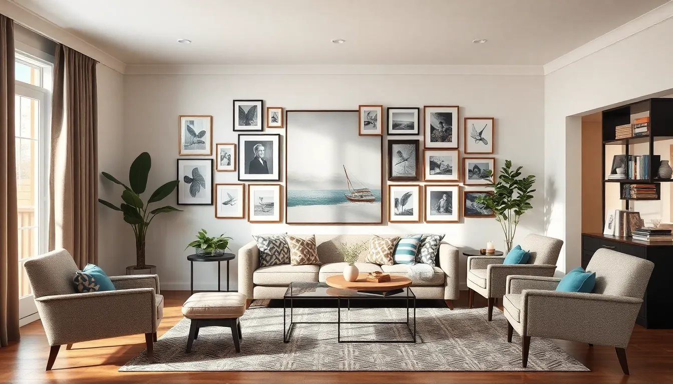 15 Stunning Gallery Wall Ideas for Living Room That Transform Any Space 16 15 Stunning Gallery Wall Ideas for Living Room That Transform Any Space 15