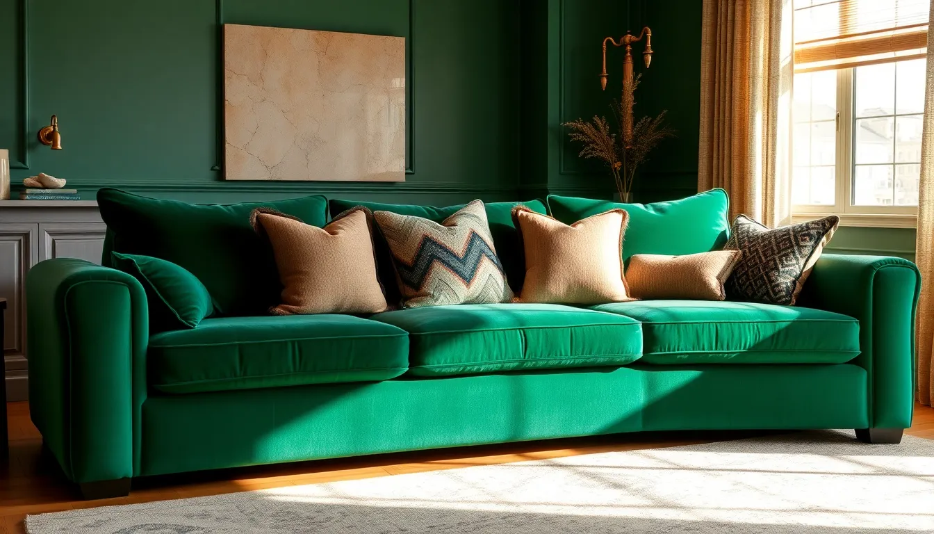 25 Stunning Emerald Green Living Room Ideas That Will Transform Your Space 17