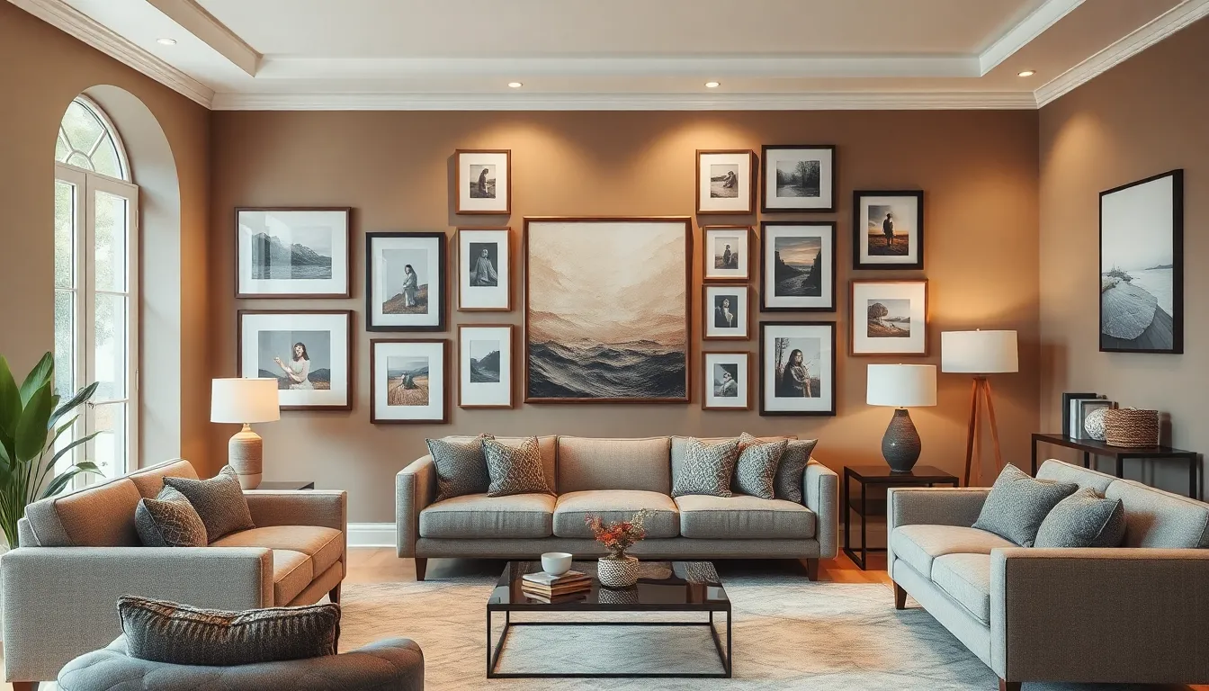 15 Stunning Gallery Wall Ideas for Living Room That Transform Any Space 18 15 Stunning Gallery Wall Ideas for Living Room That Transform Any Space 17