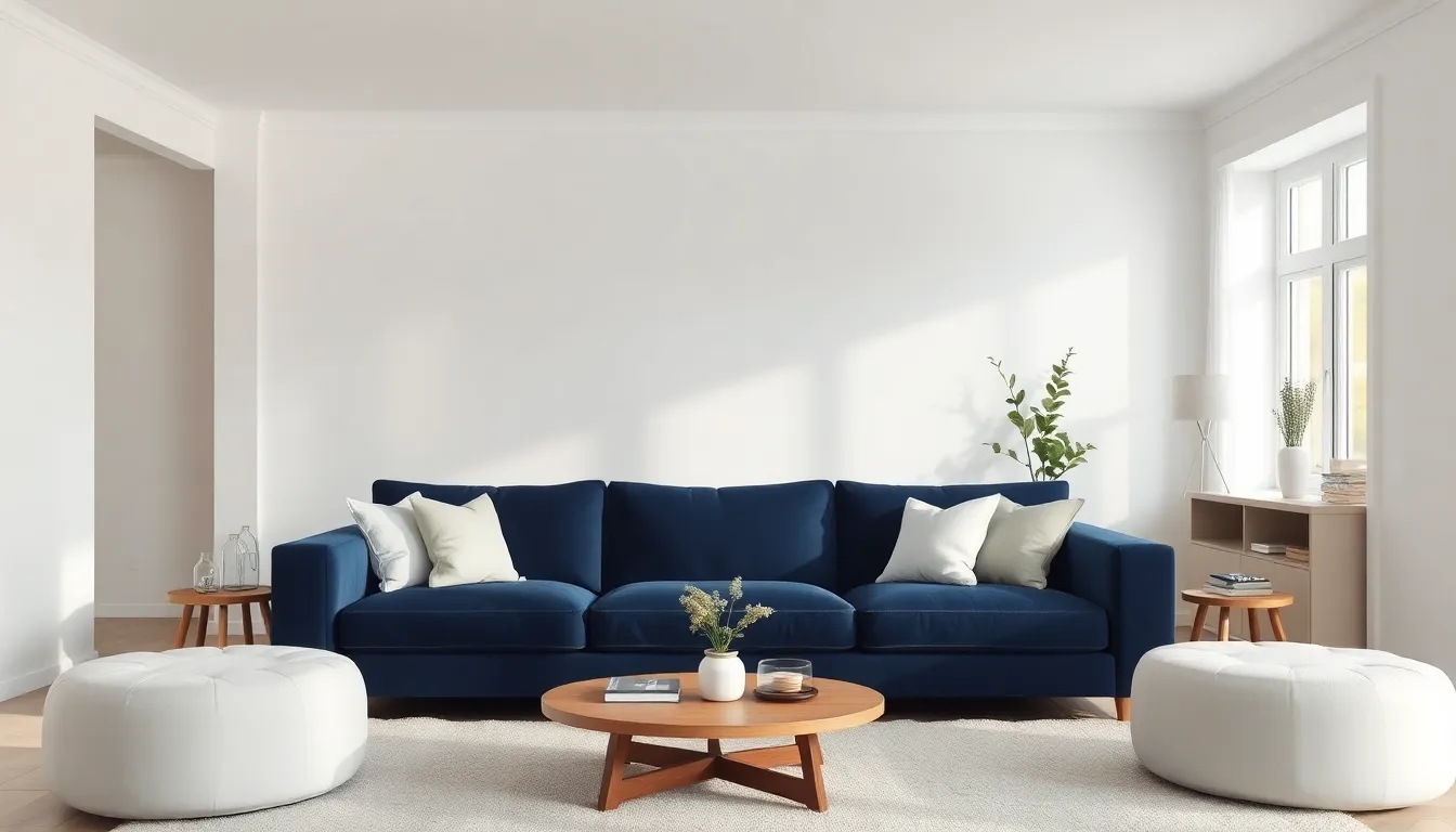25 Stunning Dark Blue Sofa Living Room Ideas That Transform Any Space 1