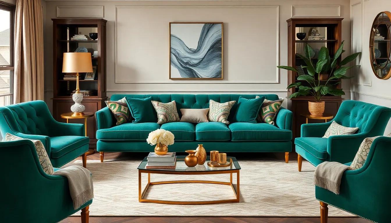 25 Stunning Emerald Green Living Room Ideas That Will Transform Your Space 1