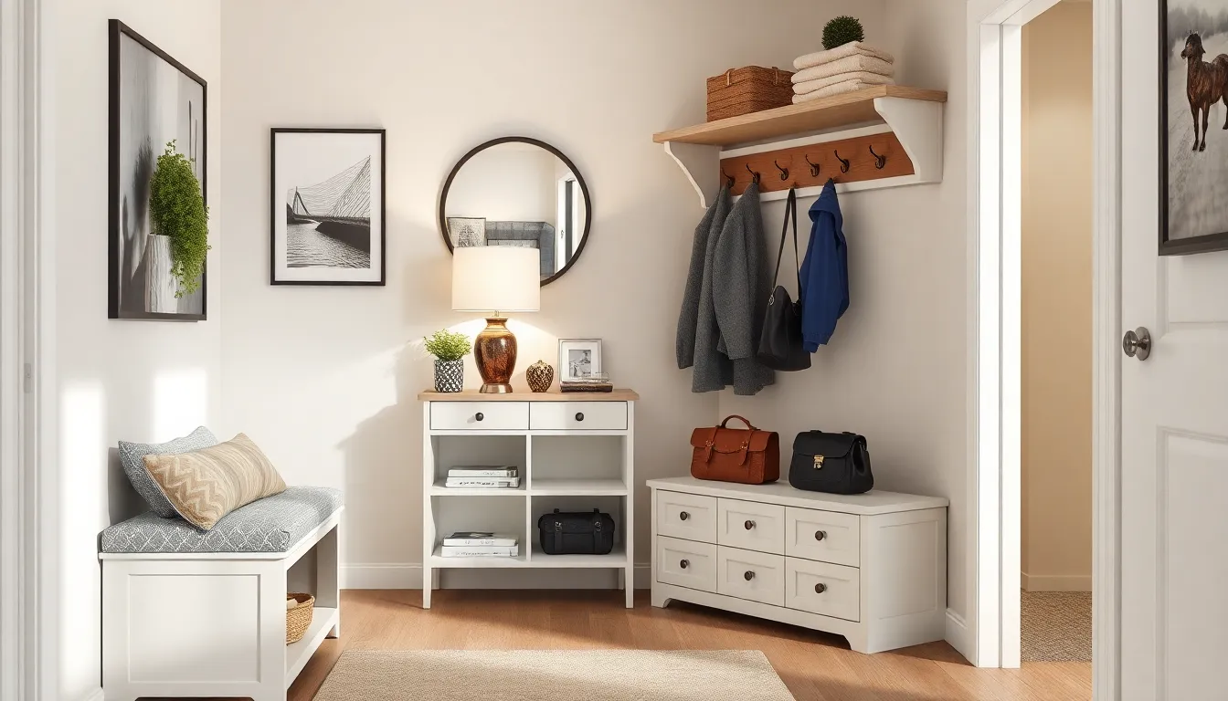 27 Genius Small Apartment Entryway Ideas That Maximize Every Inch of Space 2 27 Genius Small Apartment Entryway Ideas That Maximize Every Inch of Space 1
