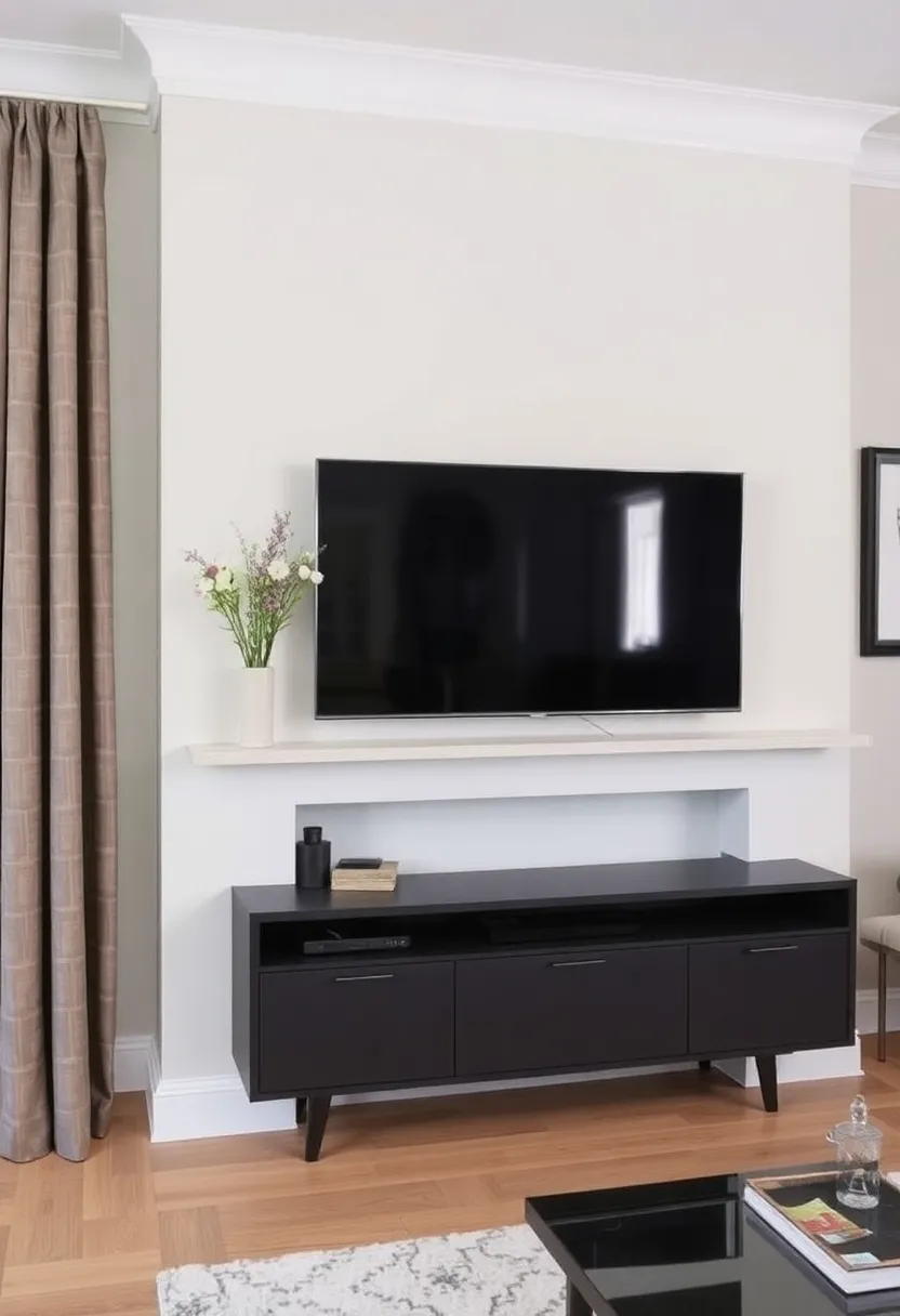 25+ Creative Ideas for Chimney Breast Living Room Design - 4. Incorporate a TV Mount