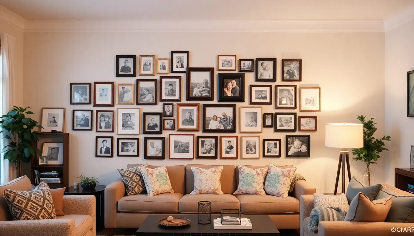 25+ Family Picture Wall Ideas for Living Room Memories