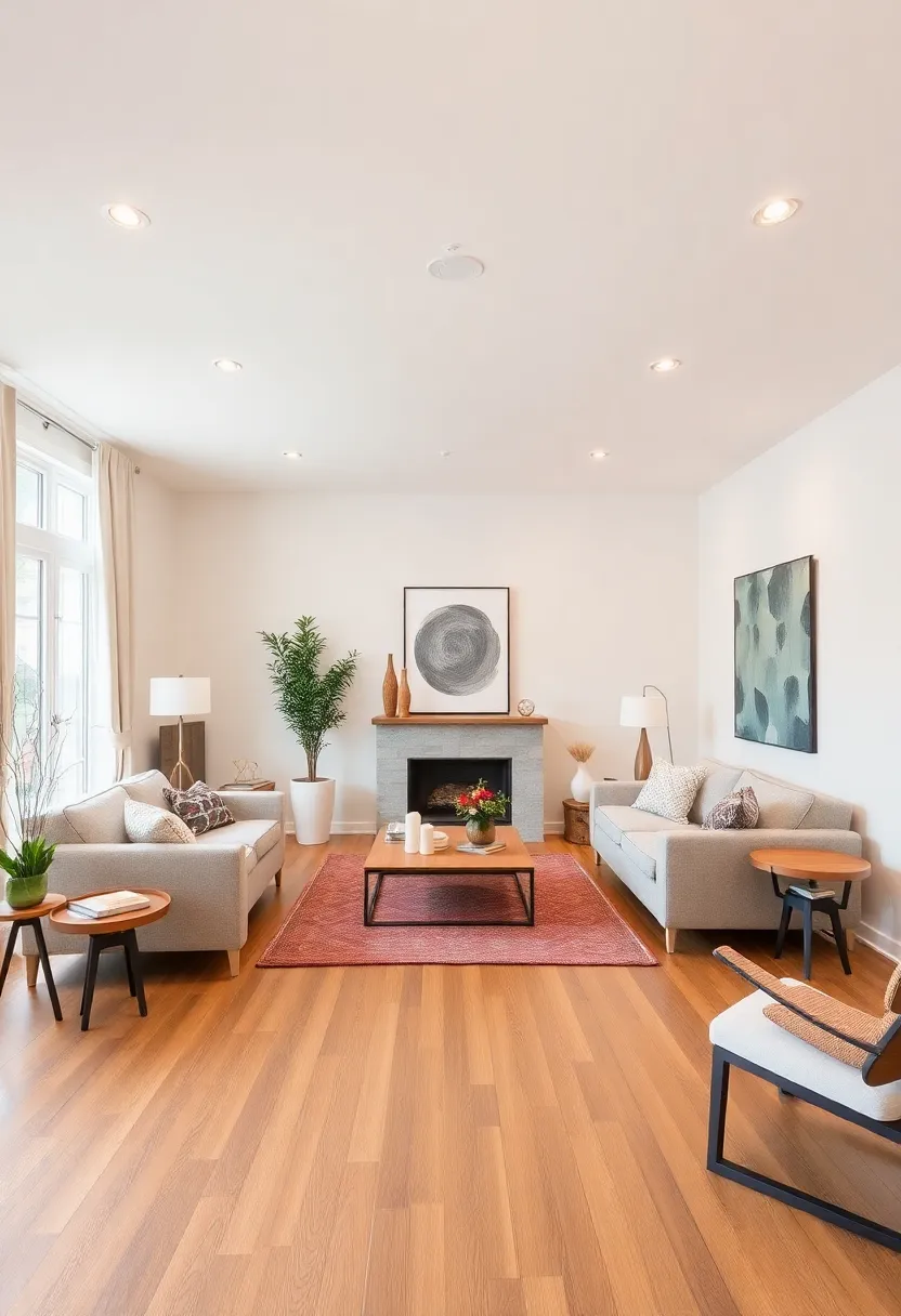 25+ Hardwood Floor Ideas for Living Room Warmth and Elegance - 22. Floating Floors for Easy Installation