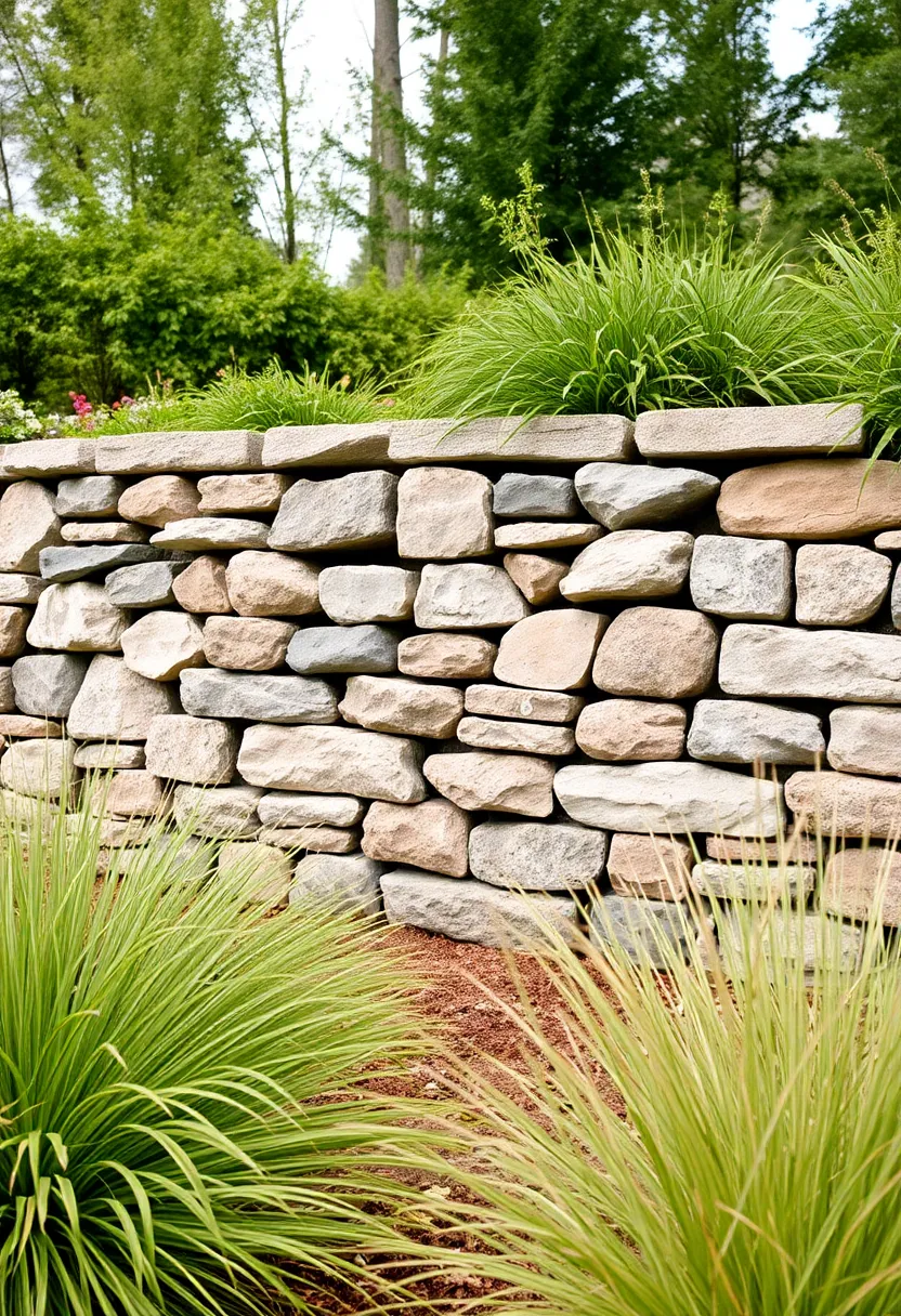 25+ Modern Retaining Wall Ideas for a Stunning Home Exterior - 1. Natural Stone Elegance