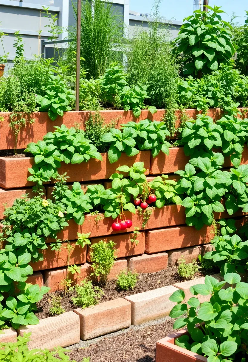 25+ Modern Retaining Wall Ideas for a Stunning Home Exterior - 8. Living Walls with Edible Plants