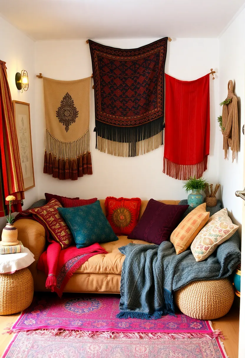 25+ Space-Saving Ideas to Decorate a Small Living Room with Style - 12. Layered Textiles for Comfort