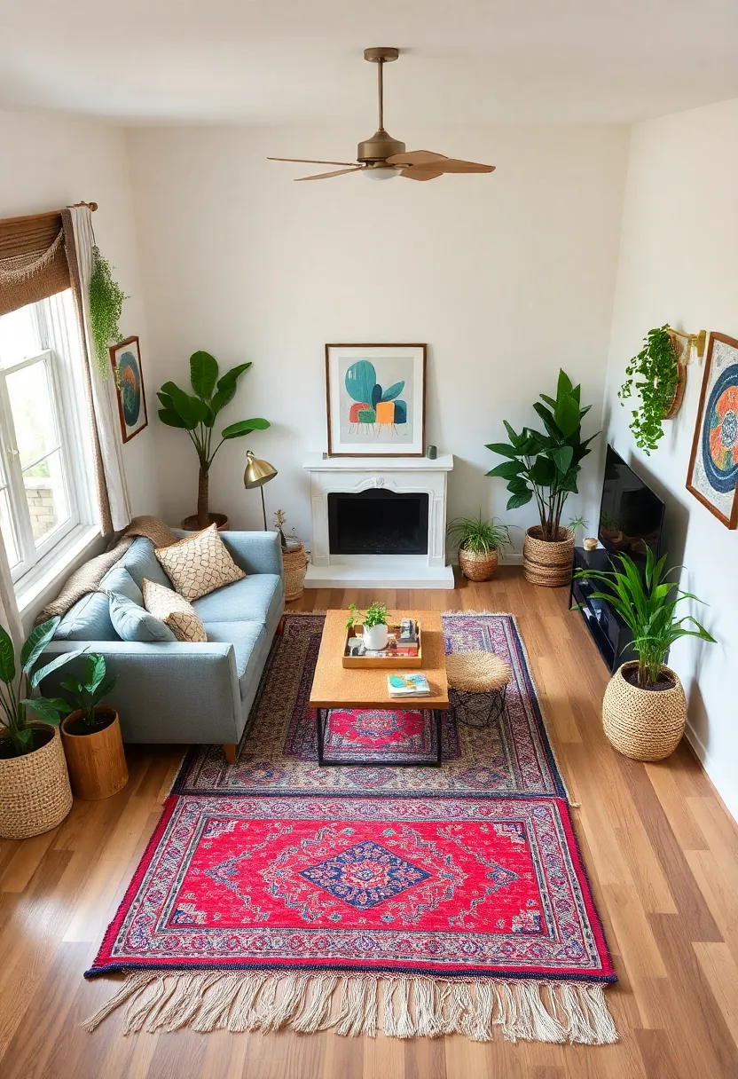 25+ Space-Saving Ideas to Decorate a Small Living Room with Style - 14. Create Zones with Rugs and Furniture