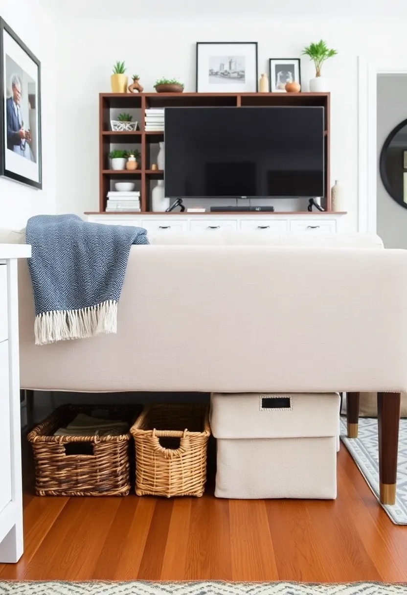 25+ Space-Saving Ideas to Decorate a Small Living Room with Style - 24. Use Under-Furniture Storage