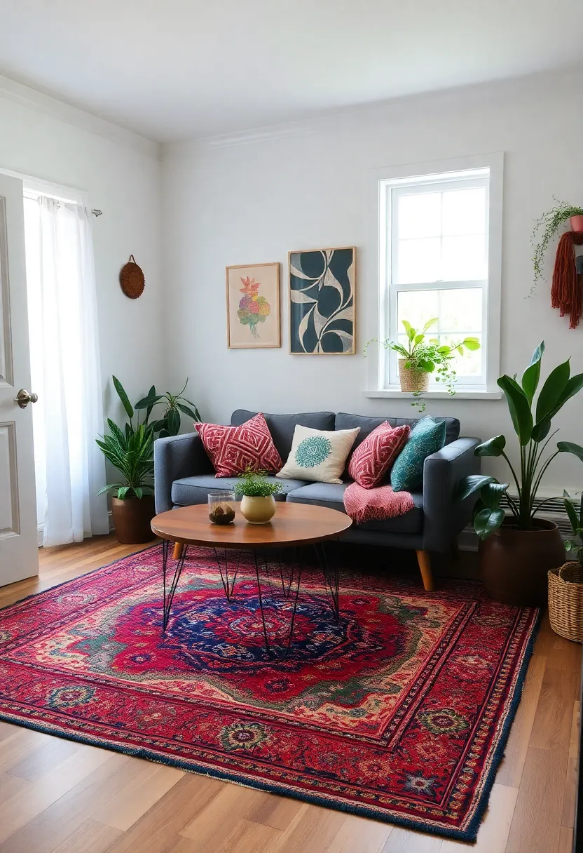 25+ Space-Saving Ideas to Decorate a Small Living Room with Style - 6. The Power of Rugs
