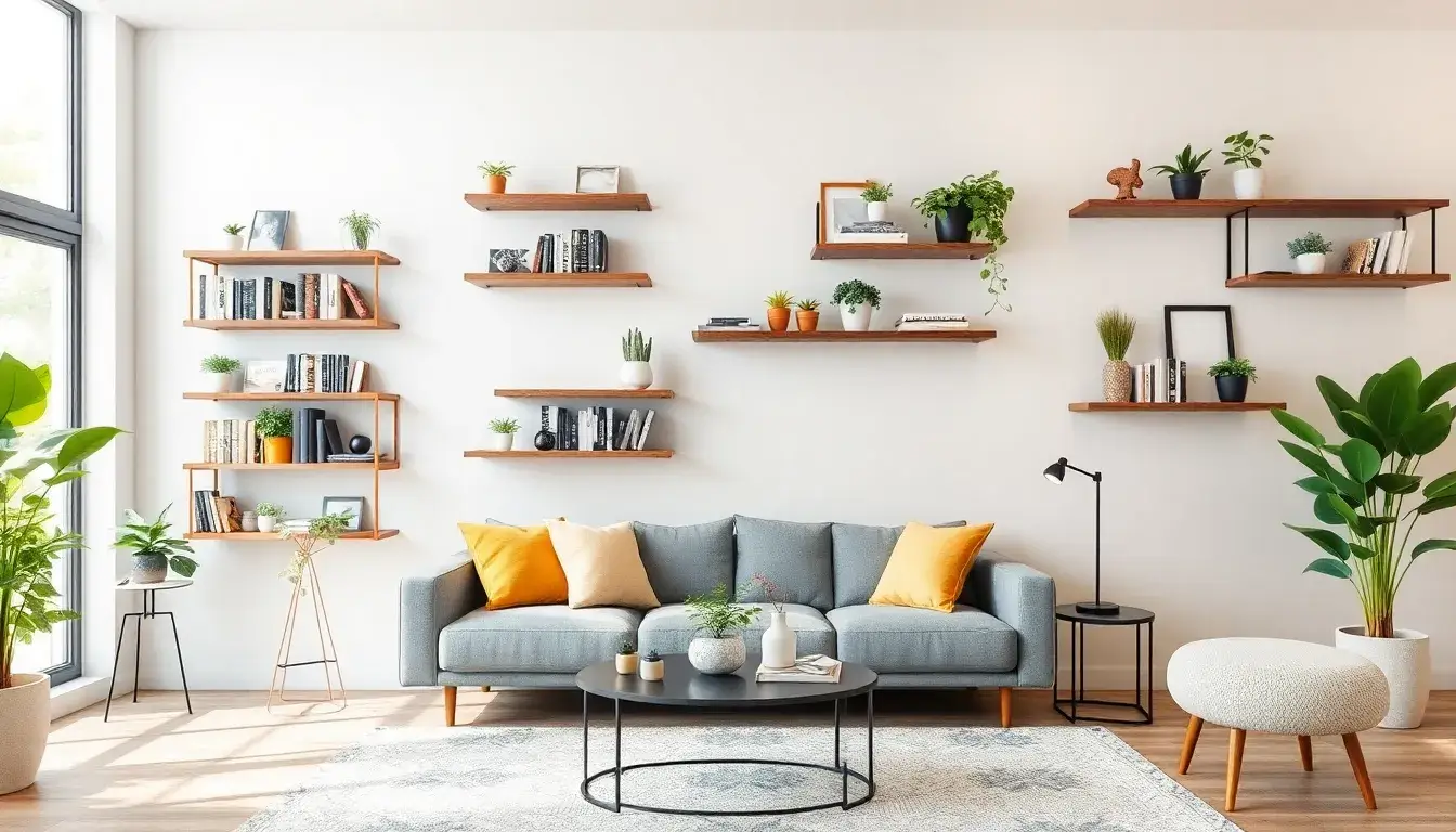 28+ Ideas for Floating Shelves in Living Room That Look Amazing