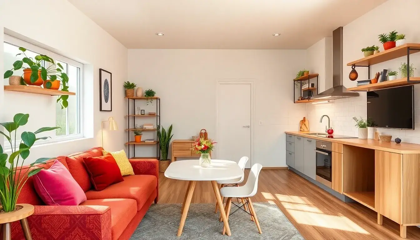 30+ Clever Ideas for Small Living Room with Kitchen Combo