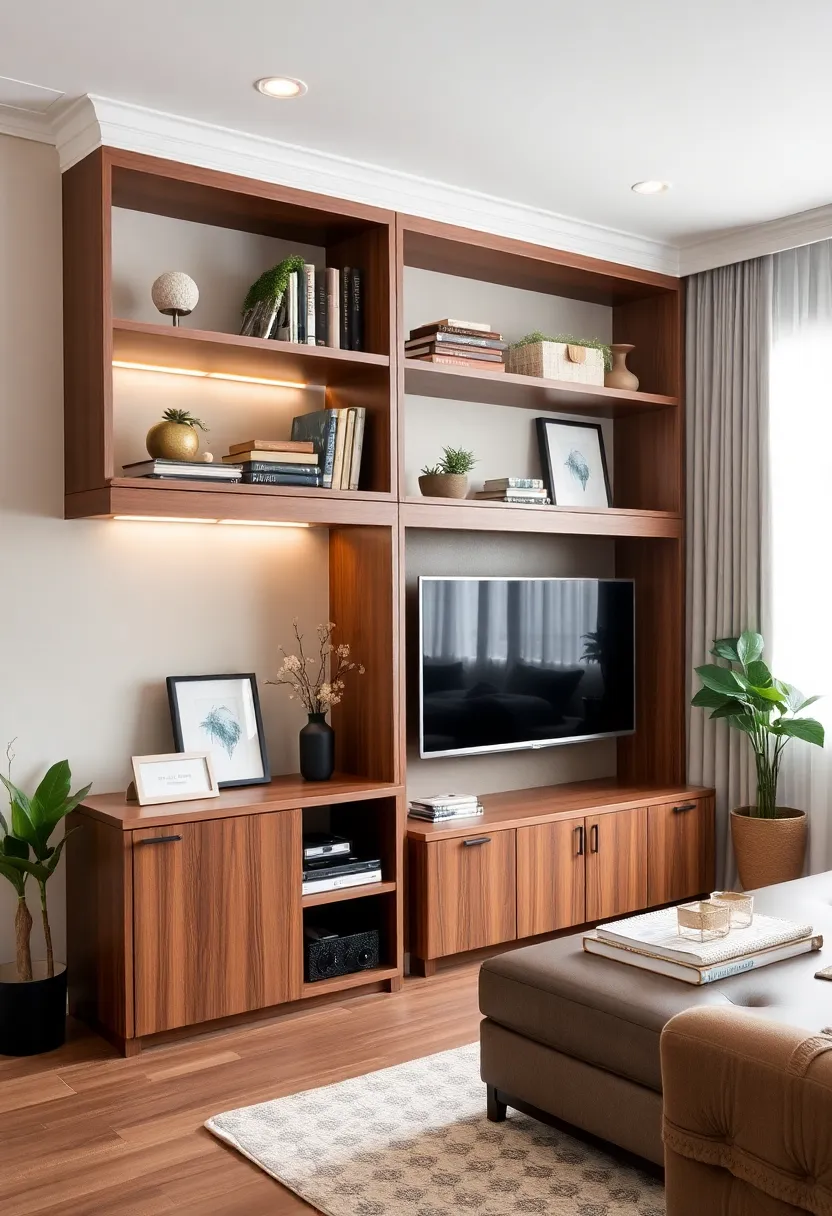 30+ Clever Ideas to Hide Your TV in the Living Room Seamlessly - 15. Corner TV Concealment