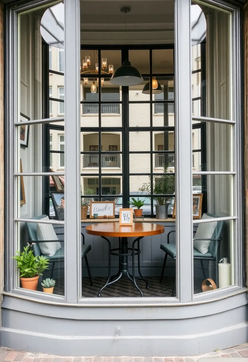 30+ Cozy Bay Window Ideas for Living Room Seating and Style - 24. Industrial Chic