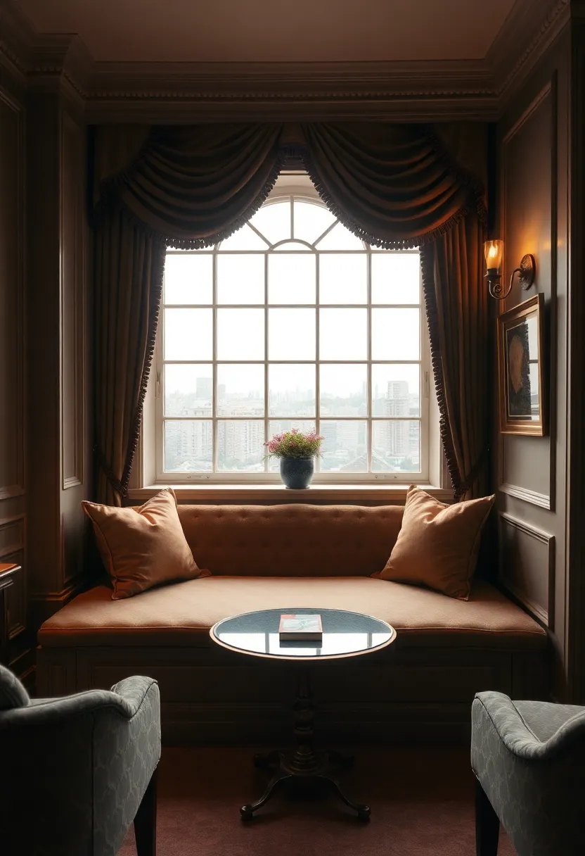 30+ Cozy Bay Window Ideas for Living Room Seating and Style - 6. Elegant Window Seating